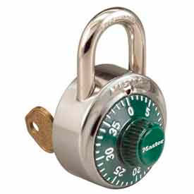 Master Lock® No. 1525GRN General Security Combo Padlock - Key Control - Green dial 5GRN152