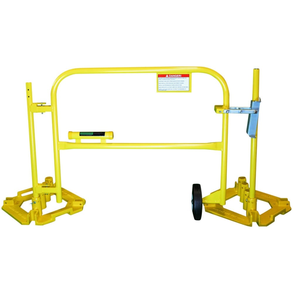 Rail Safety Gates, Material: Steel , Overall Width: 10 in , Width (Inch): 10 , Self Closing: No , Color: Safety Yellow  MPN:300623