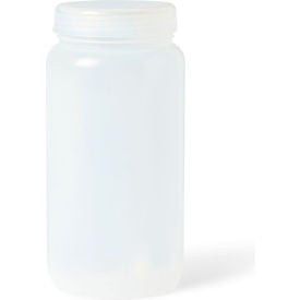 United Scientific™ Reagent Bottle Wide Mouth PP 125ml Capacity Clear Pack of 500 33307-BULK