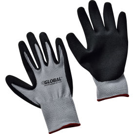 GoVets™ Ultra-Grip Foam Nitrile Coated Gloves Gray/Black Small 1 Pair - Pkg Qty 12 345S708