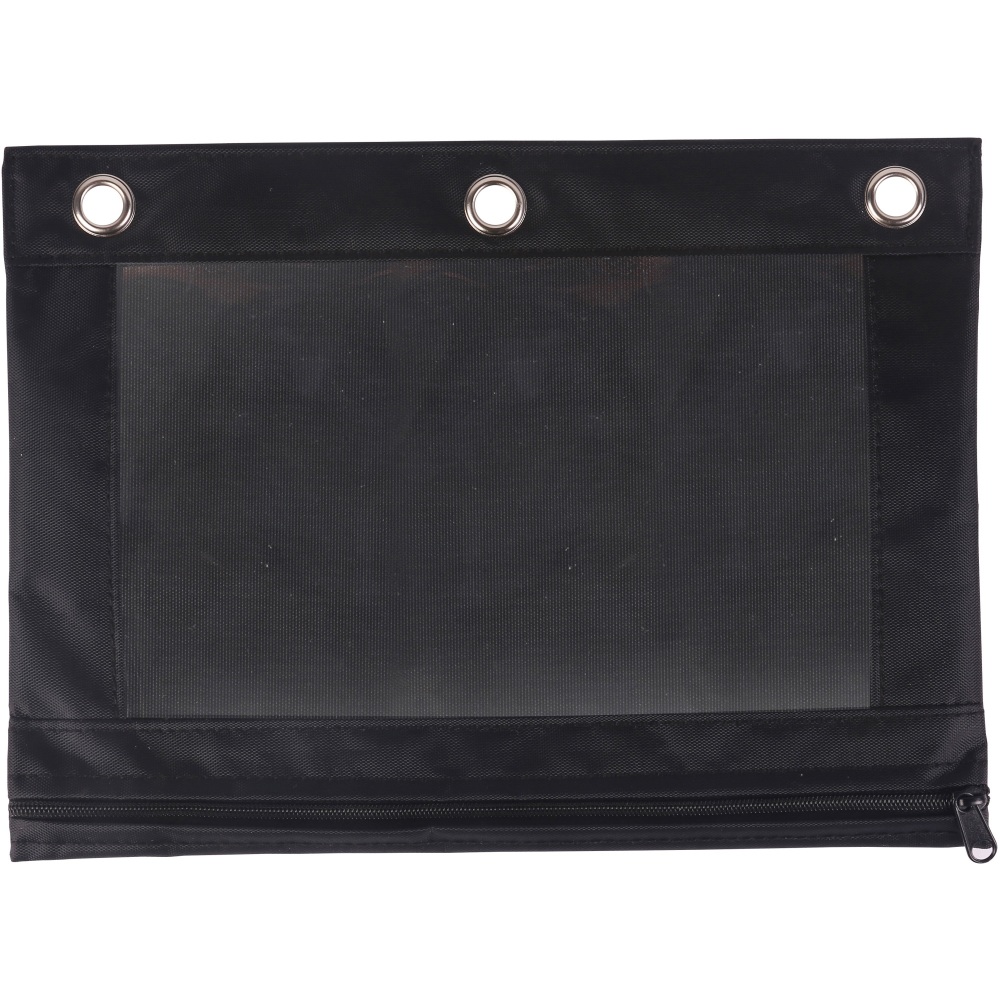 Business Source Binder Pencil Pouch, 10in x 7-7/16in, Black (Min Order Qty 14) MPN:18303