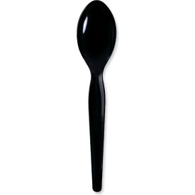 Boardwalk® Heavyweight Wrapped Polystyrene Cutlery Teaspoon Black 1000/case BWKTSHWPSBIW