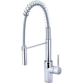 Pioneer Motegi 2MT270 Single Lever Pre-Rinse Spring Pull-Down Kitchen Faucet Polished Chrome 2MT270