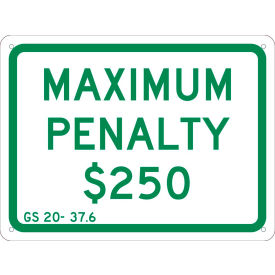 NMC TMAS15G Traffic Sign Maximum Penalty 250 9