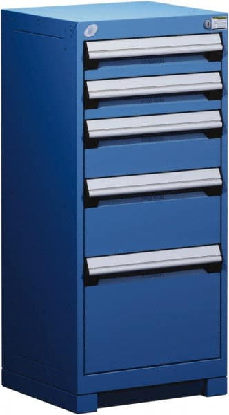 5 Drawer Avalanche Blue Steel Modular Storage Cabinet MPN:R5ACD-3807-055