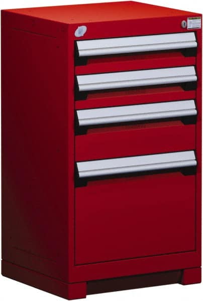 4 Drawer Flame Red Steel Modular Storage Cabinet MPN:R5ACG-3005-081