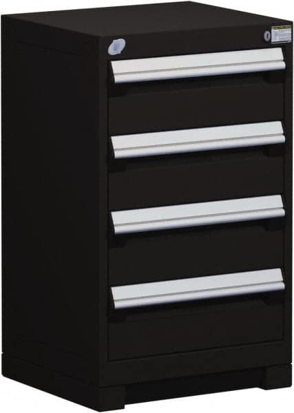 4 Drawer Black Steel Modular Storage Cabinet MPN:R5ACG-2801-091