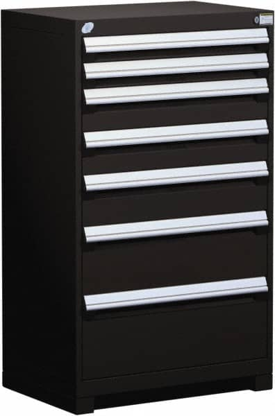 7 Drawer Black Steel Modular Storage Cabinet MPN:R5AEE-4403-091