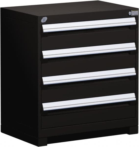 4 Drawer Black Steel Modular Storage Cabinet MPN:R5AEE-2801-091