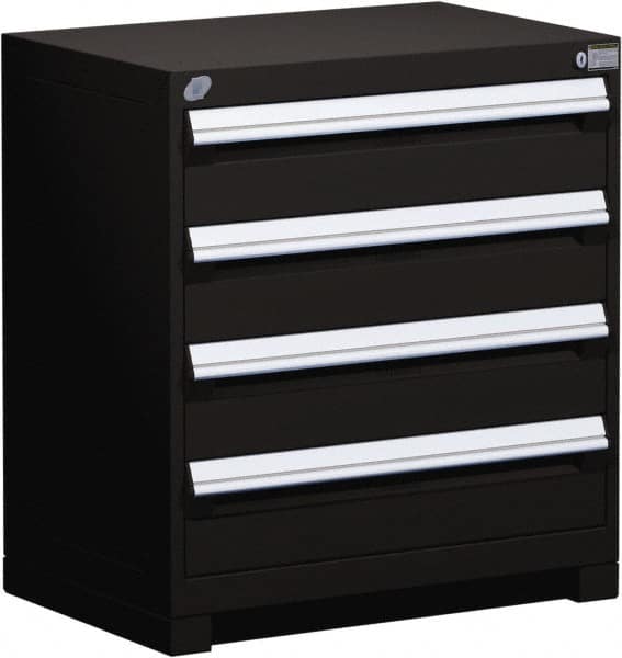 4 Drawer Black Steel Modular Storage Cabinet MPN:R5AEC-2801-091