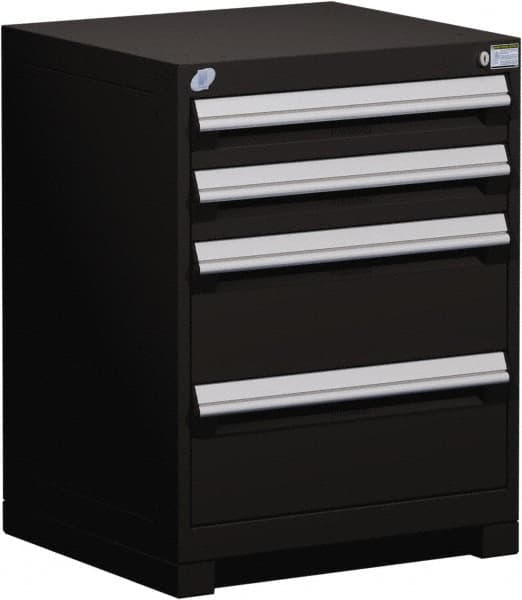 4 Drawer Black Steel Modular Storage Cabinet MPN:R5ADD-2803-091