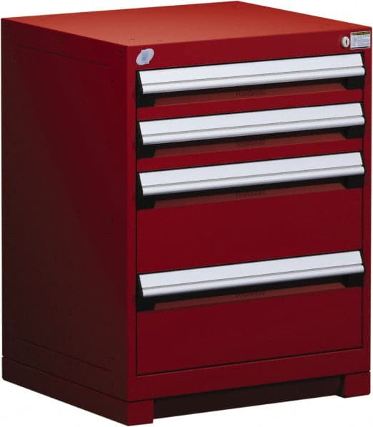 4 Drawer Flame Red Steel Modular Storage Cabinet MPN:R5ADD-2803-081