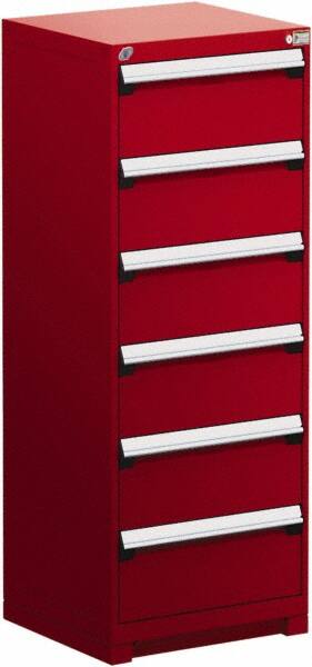 6 Drawer Flame Red Steel Modular Storage Cabinet MPN:R5ADD-5843-081