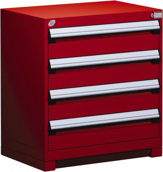 4 Drawer Flame Red Steel Modular Storage Cabinet MPN:R5AEC-2801-081