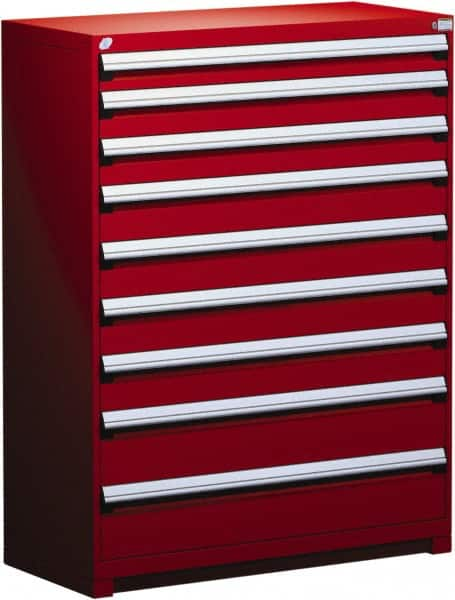 9 Drawer Flame Red Steel Modular Storage Cabinet MPN:R5AKG-5803-081