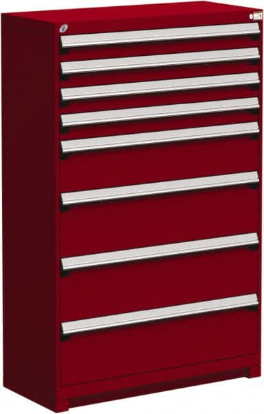 8 Drawer Flame Red Steel Modular Storage Cabinet MPN:R5AJE-5803-081