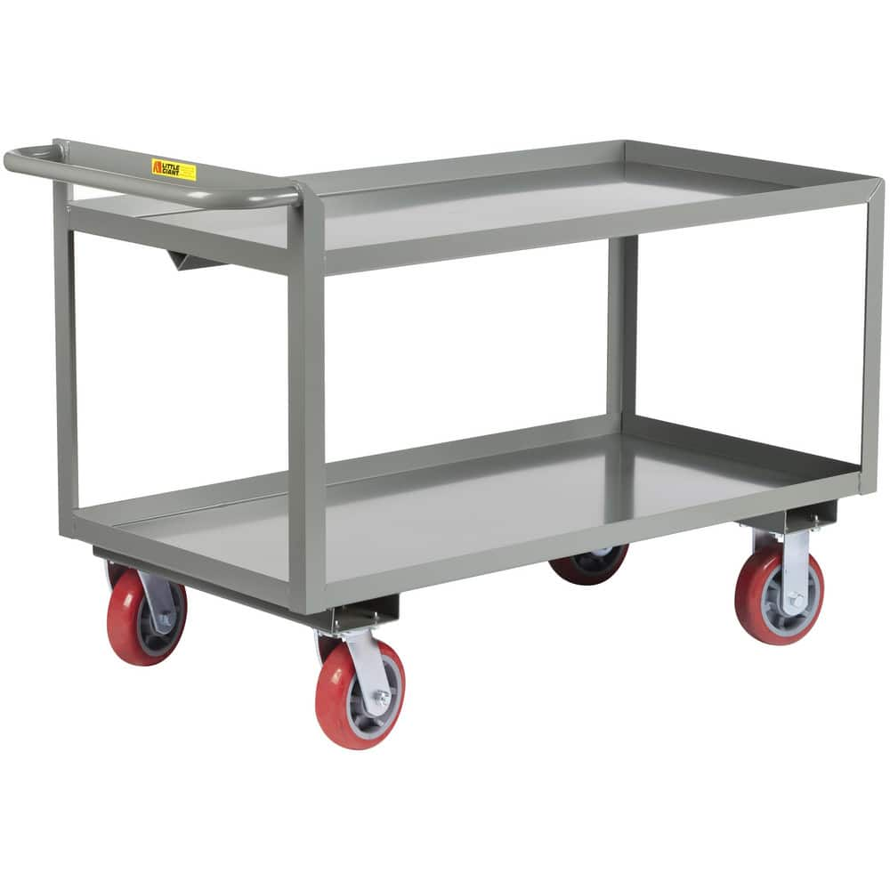 Carts, Cart Type: Merchandise Collectors , Caster Type: 2 Rigid, 2 Swivel , Material: Steel , Length (Inch): 42 , Height (Inch): 34  MPN:GL-2436-6PY