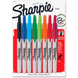 Sharpie® Retractable Permanent Marker Fine Point Assorted Ink 8/Set 32730PP