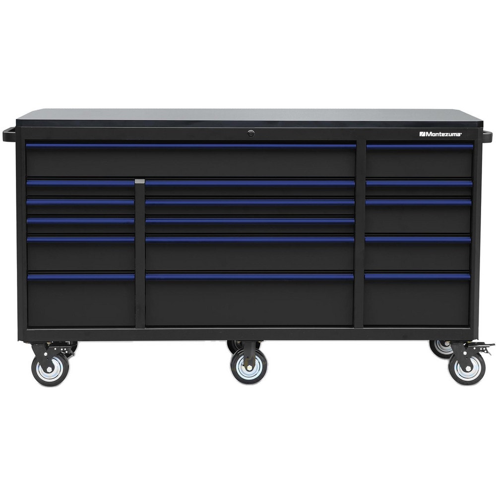 Tool Roller Cabinets, Top Material: Steel , Color: Black , Overall Depth: 24.625in , Overall Height: 41.125in , Overall Width: 73  MPN:BKM722416TC