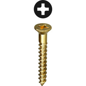 L.H.Dottie® Flat Head Wood Screw Phillips Brass #10 x 3/4