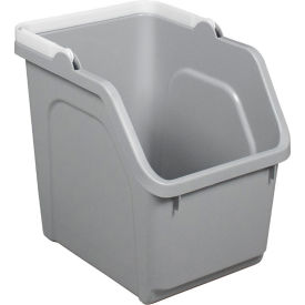 Busch Systems Stack Recycling Bins 6 Gallon Gray 104507