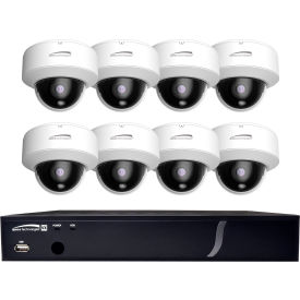 Speco ZIPT88D2 8-Channel HD-TVI DVR and 8 Dome Camera Kit 2TB ZIPT88D2