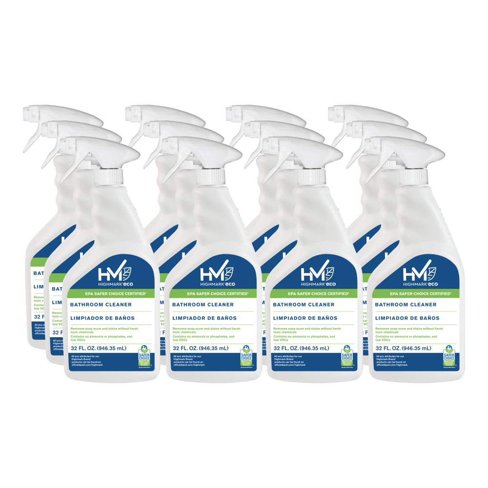 Highmark ECO Ready-To-Use Bathroom Cleaner, 32 Oz, Case Of 12 Bottles MPN:505RTU