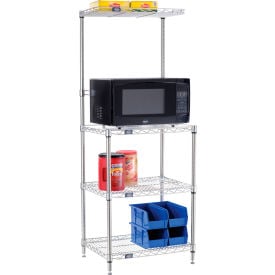 Nexel® 4 Shelf Poly-Z-Brite Microwave Wire Shelving Unit 24