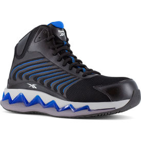 Reebok Zig Elusion Heritage Work High Top Sneaker Composite Toe Size 8.5W Black/Blue RB3225-W-08.5