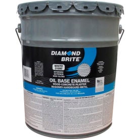 Diamond Brite Oil Enamel Gloss Paint White 5 Gallon Pail 1/Case - 31000-5 31000-5