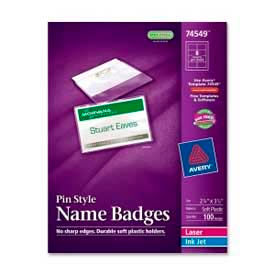 Avery® Pin Style Name Badges 2-1/4