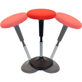 Uncaged Ergonomics Adjustable Height Wobble Stool Swivel Chair - Red WSr