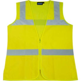 ERB® Girl Power At Work™ S720 ANSI Class 2 Women's Safety Vest Zipper Closure 3XL Lime WEL61920LI3X