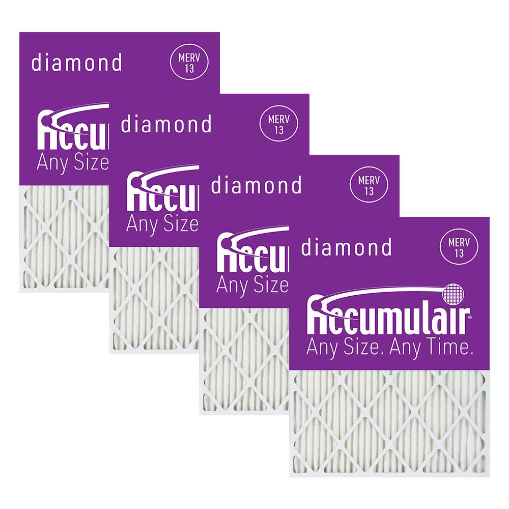 Accumulair Diamond Air Filters, 19-1/2in x 21in x 1in, Set Of 4 Filters MPN:FD19.5X21A_4