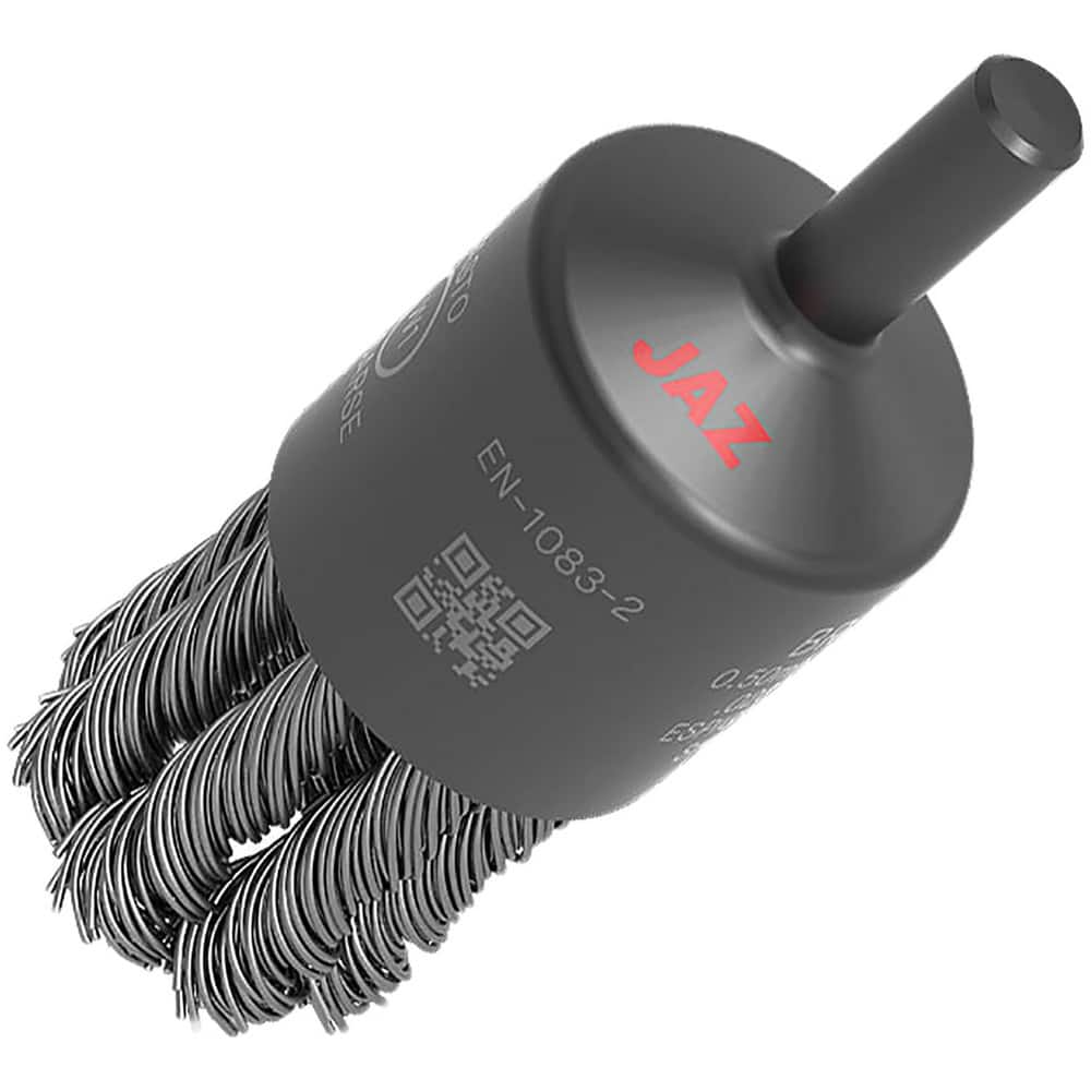 End Brushes, Brush Diameter (Decimal Inch): 1-1/8 , Filament/Wire Diameter (Decimal Inch): 0.0200 , Fill Material: Steel , Wire Type: Knotted  MPN:12450B