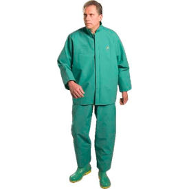 Onguard Chemtex Green Jacket W/Hood Snaps PVC on Polyester L 71032LG00
