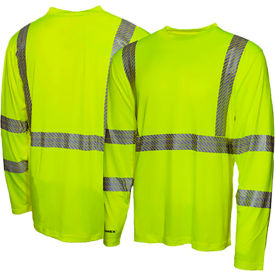 Pyramex® RLP1 Long Sleeve Pullover T-Shirt with UV Protection Class 3 4XL Hi-Vis Lime RLP110X4