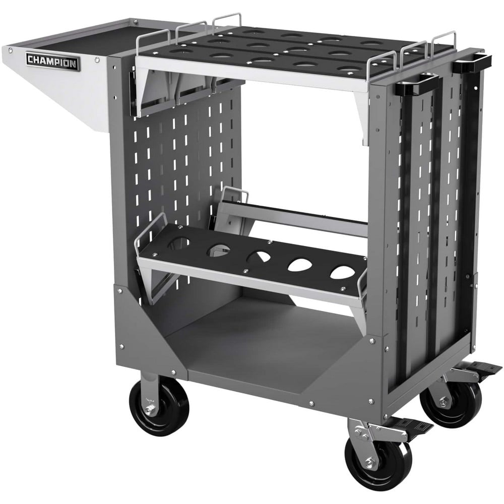 CNC Storage Carts, Style: Capto , Taper Size: Capto C10 , Tool Type: CAPTO , Caster Type: Swivel, Fixed , Color: Dark Gray  MPN:NCTCC10-DG