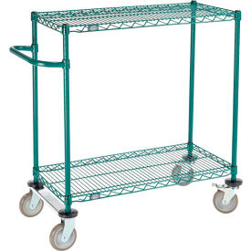 Nexel® 2 Shelf Cart Poly-Green® 36