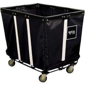 Royal Basket Trucks® Perm Liner Truck 6 Bu Black Vinyl Wire Base All Swivel R06-KKW-PWA-3UNT