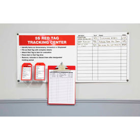 Accuform TAC502 Red Tag Tracking Center w/ Clipboard Aluminum 16