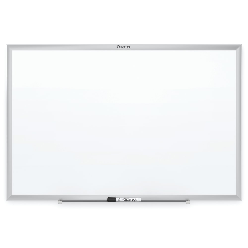 Quartet Classic Total Erase Non-Magnetic Melamine Dry-Erase Whiteboard, 48in x 72in, Aluminum Frame With Silver Finish MPN:S537