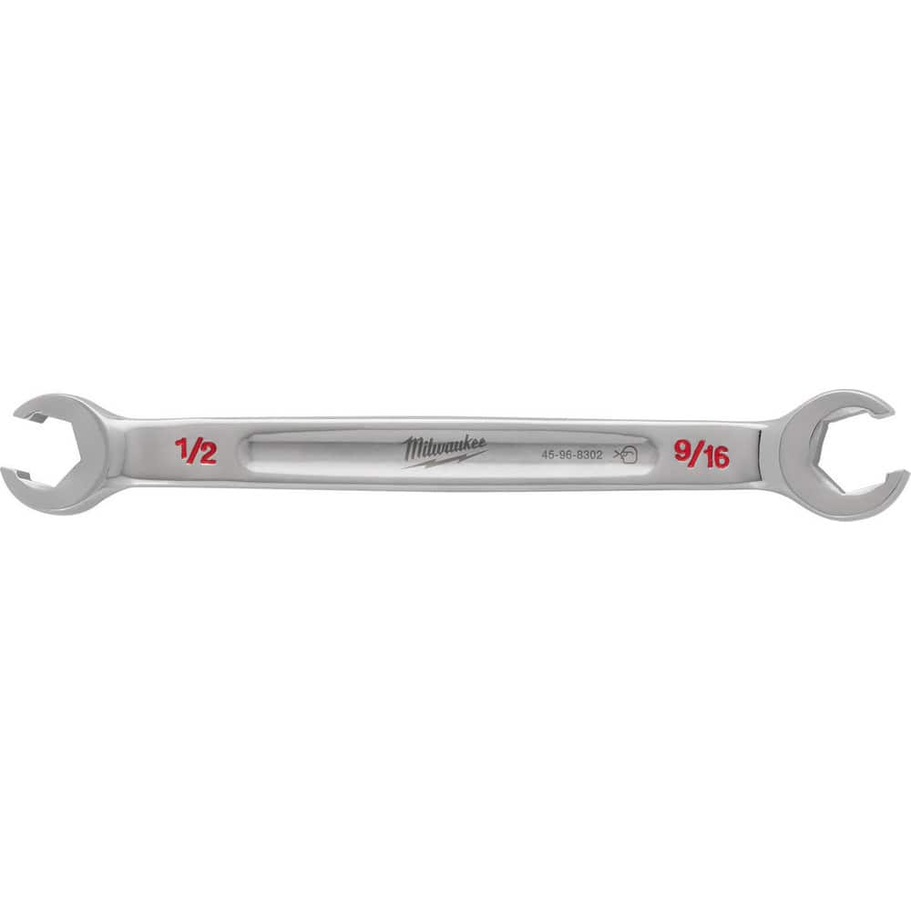 Flare Nut Wrenches, Wrench Type: Open End , Wrench Size: 1/2x9/16 in , Head Type: Straight , Double/Single End: Double , Opening Type: 6-Point Flare Nut  MPN:45-96-8302