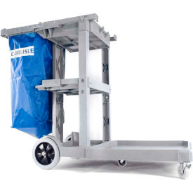 Carlisle® Long Platform Janitorial Cart - Gray JC1945L23 JC1945L23