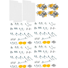 Triton Products Ploypropylene Pegboard Kit w/ 96 DuraHooks and 8 Bins 24