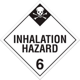 INCOM® TA620PS Class 6.2 Inhalation Hazard Adhesive Vinyl Placard - 100/Pkg TA620PS