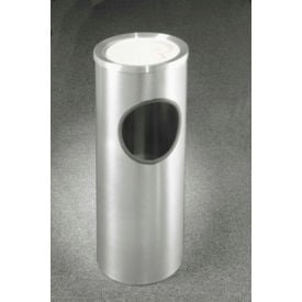 Glaro 3 Gallon Ash/Trash Receptacle w/Sand Cover Satin Aluminum - 192SA 192SA