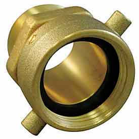 Fire Hose Female Swivel x Male Solid Adapter - 2-1/2 NH Female X 1-1/2 NPT Male- Brass 363-2521561