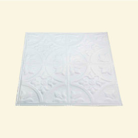 Great Lakes Tin Jamestown 2' X 2' Lay-in Tin Ceiling Tile in Matte White - Y51-01 Y51-01