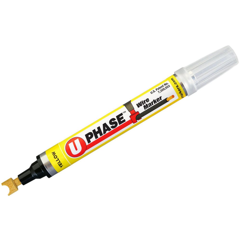 Markers & Paintsticks, Marker Type: Liquid Paint Marker, Tip Shape: Curved, Color: Yellow, Ink Type: Xylene-free, Alcohol Base, Fade Resistant, Water Resistant MPN:10706PPM